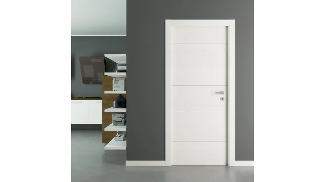 Porta interna Living LV02 in legno laccato di Sololegno