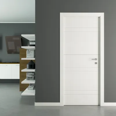 Porta interna Living LV02 in legno laccato di Sololegno