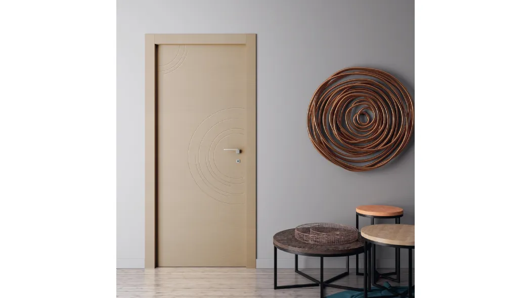 Porta interna Living LV05 in legno laccato di Sololegno