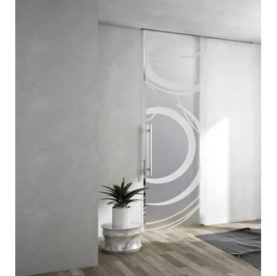 Porta interna Spirali Cosmiche con decoro Hoola di Visioni